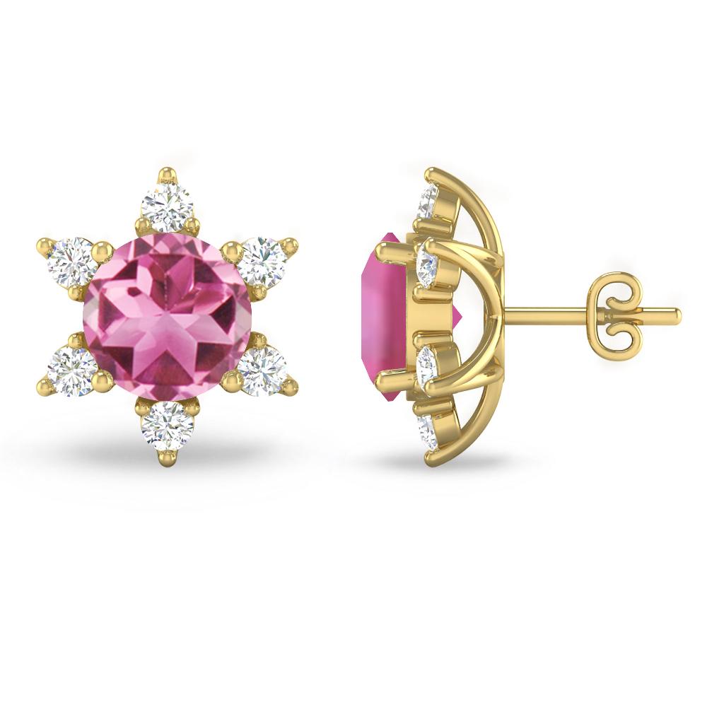 Yellow Gold - Pink Tourmaline