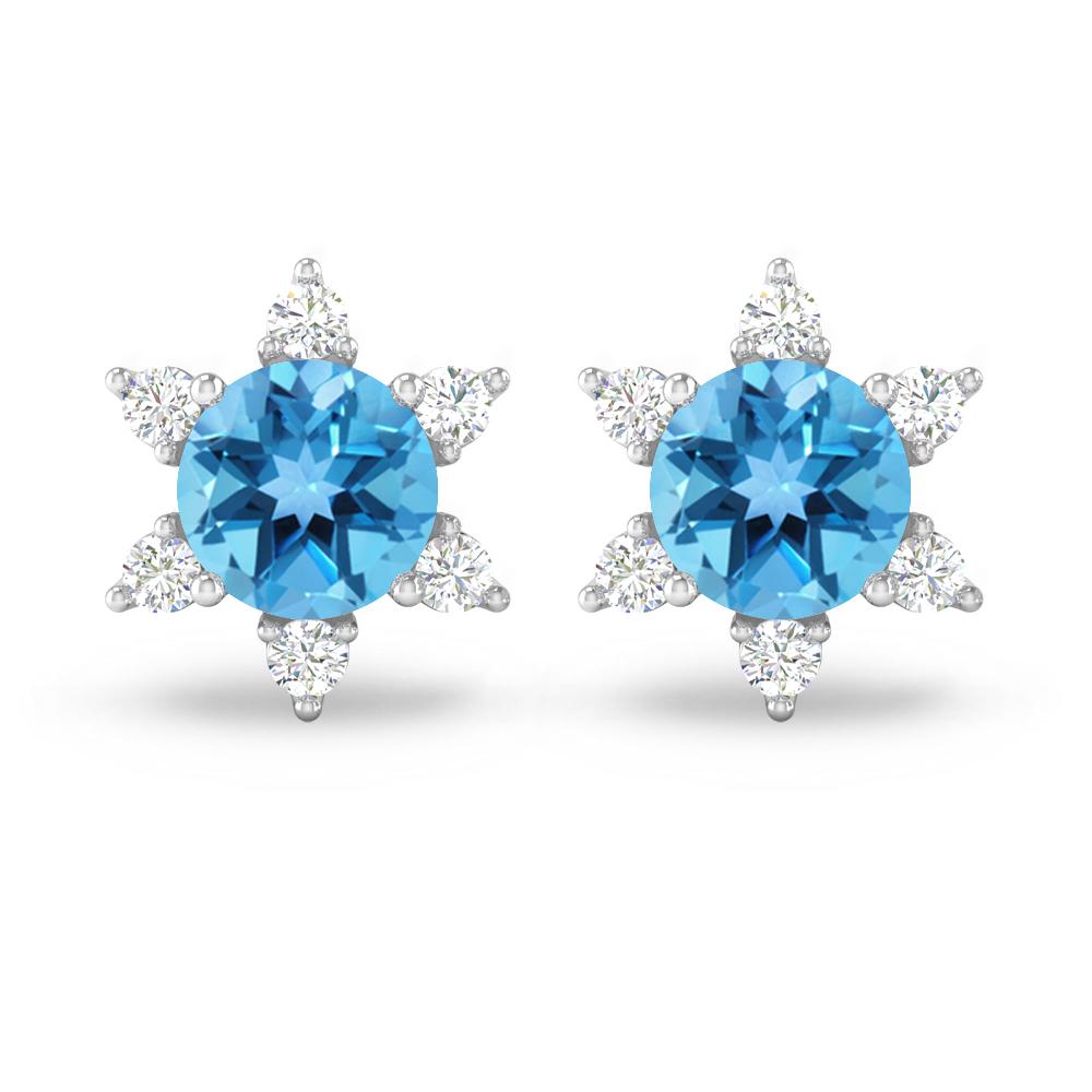 White Gold - Blue Topaz