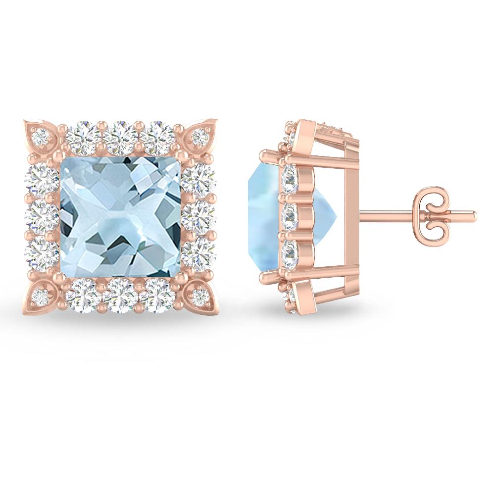 Rose Gold - Aquamarine