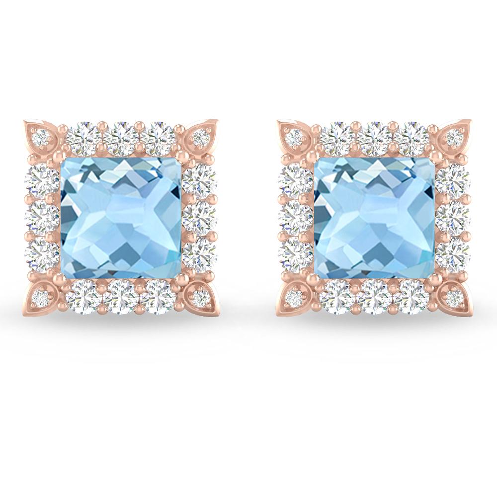 Rose Gold - Aquamarine