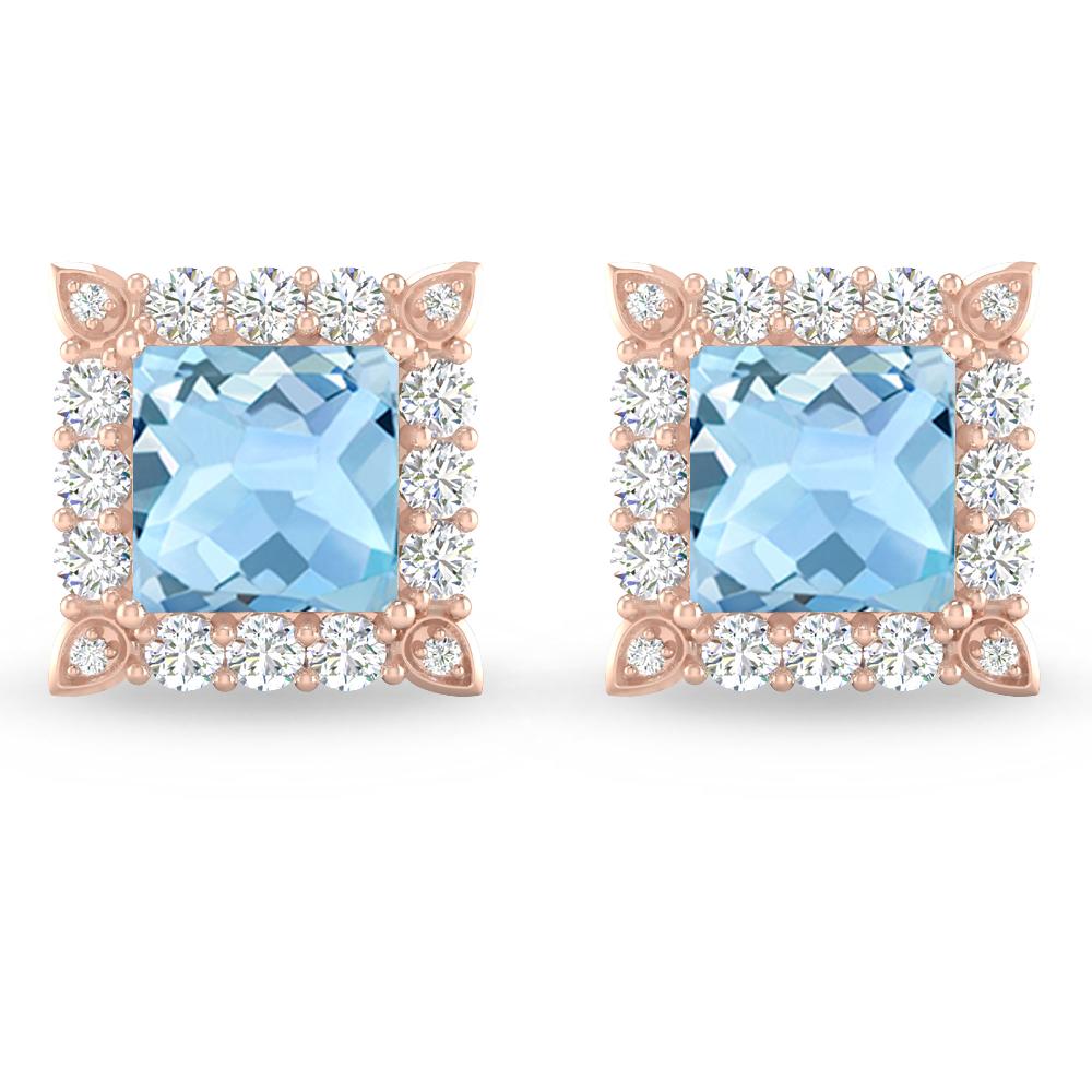 Rose Gold - Aquamarine