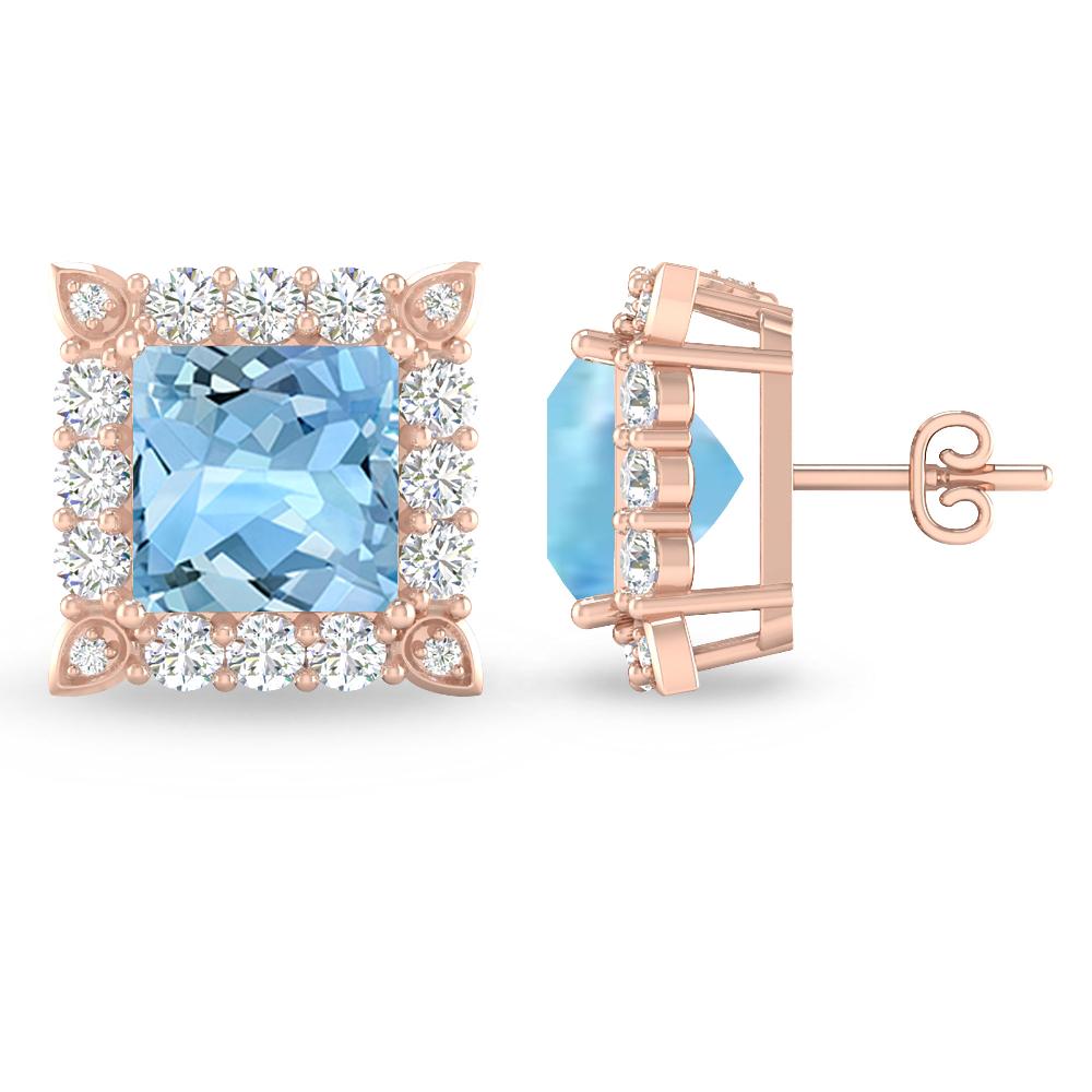 Rose Gold - Aquamarine