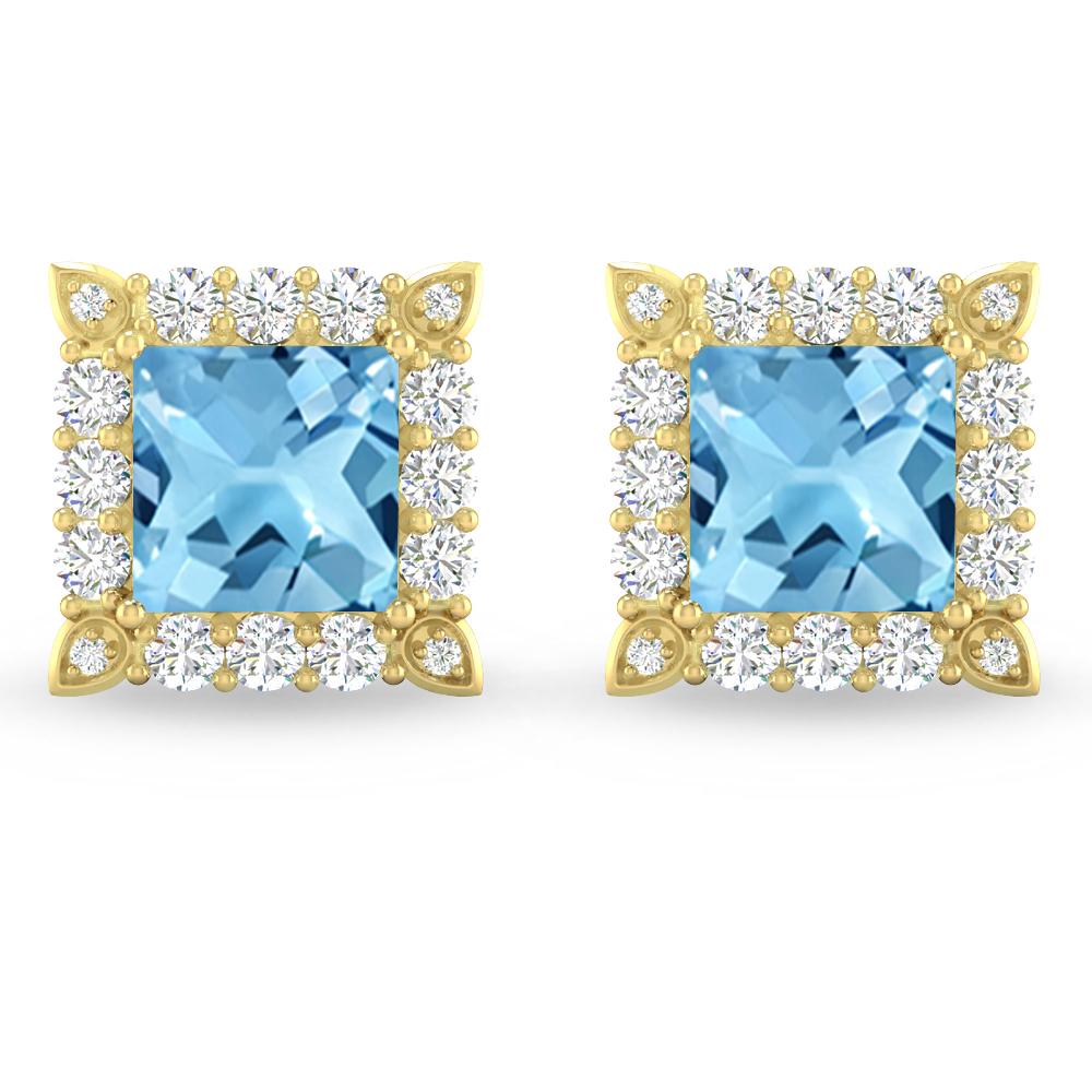 Yellow Gold - Blue Topaz