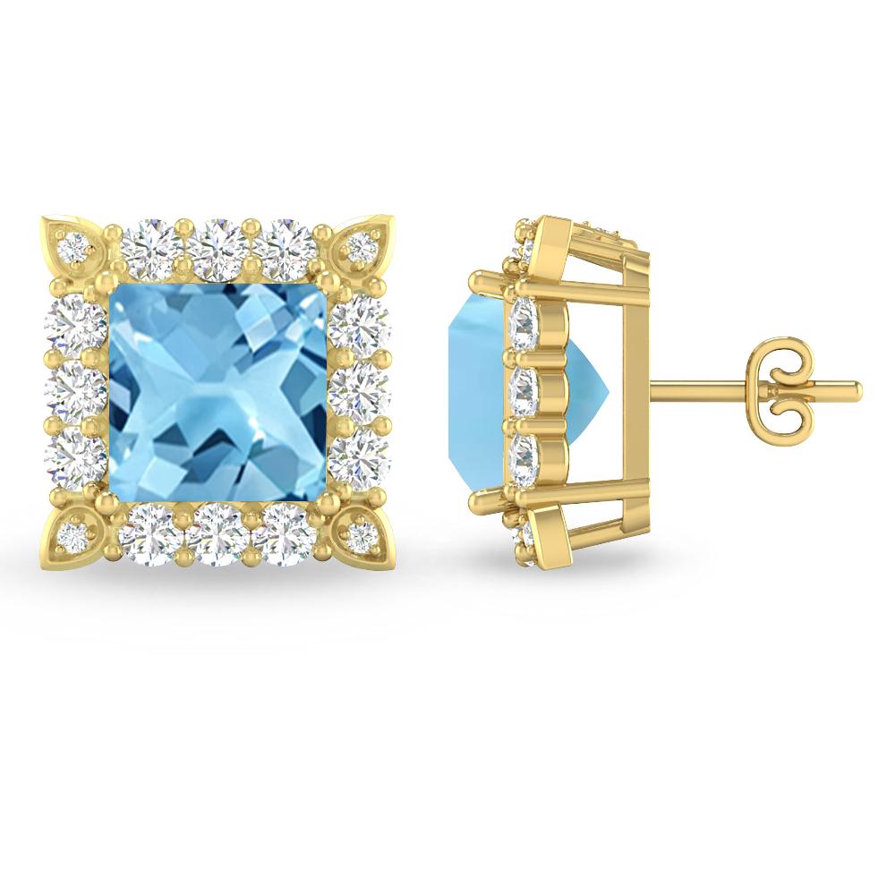 Yellow Gold - Blue Topaz