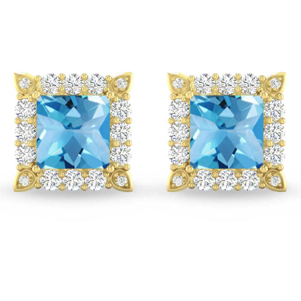 Yellow Gold - Blue Topaz