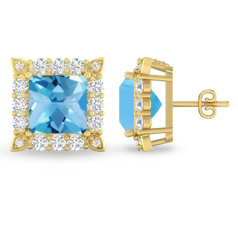 Yellow Gold - Blue Topaz