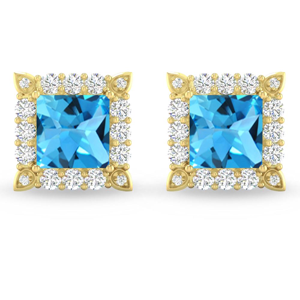 Yellow Gold - Blue Topaz