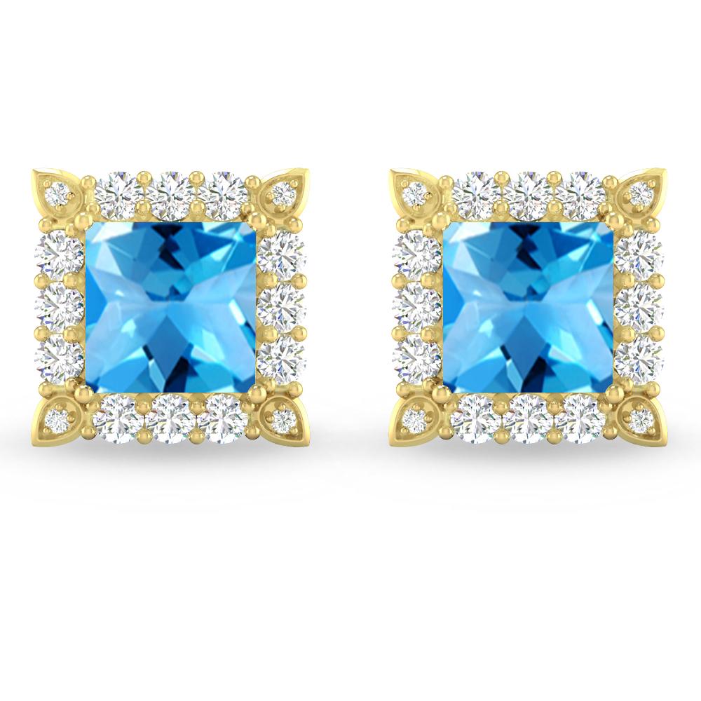 Yellow Gold - Blue Topaz