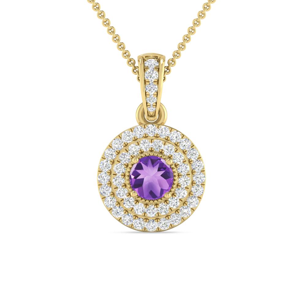 Yellow Gold - Amethyst