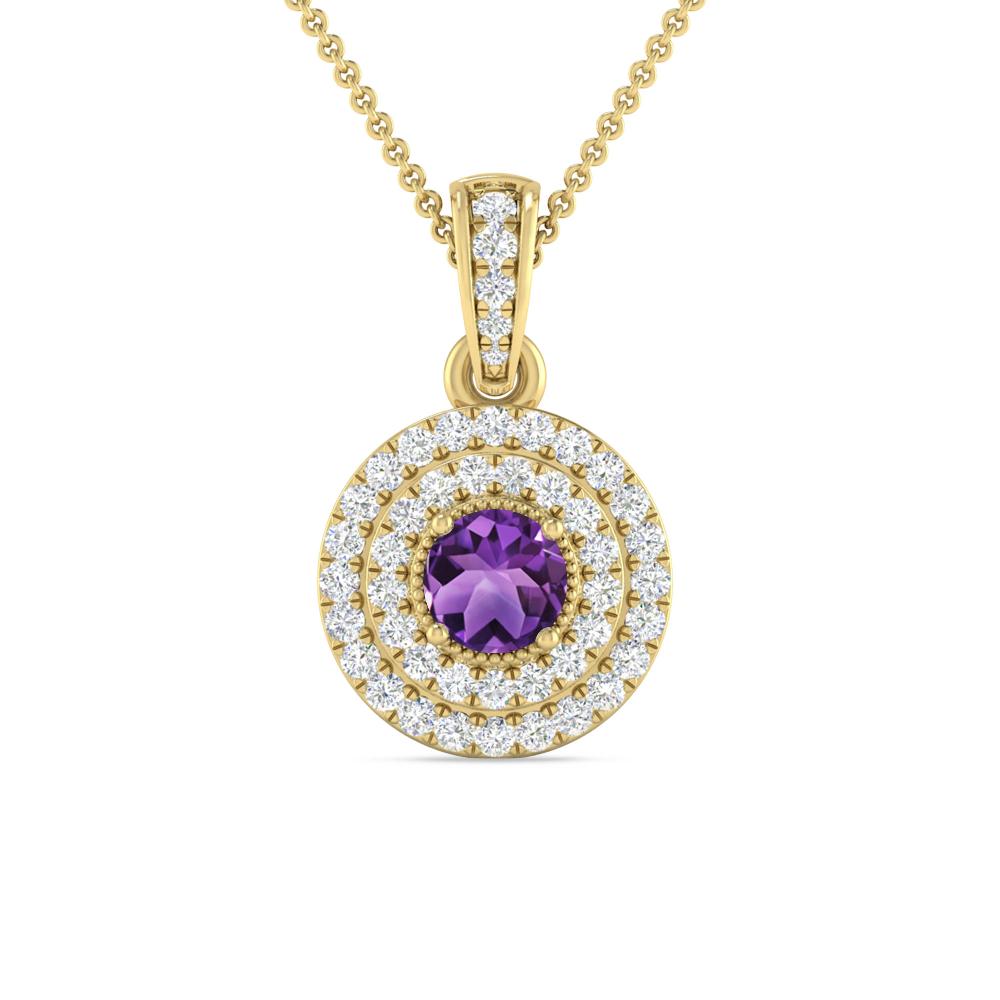 Yellow Gold - Amethyst