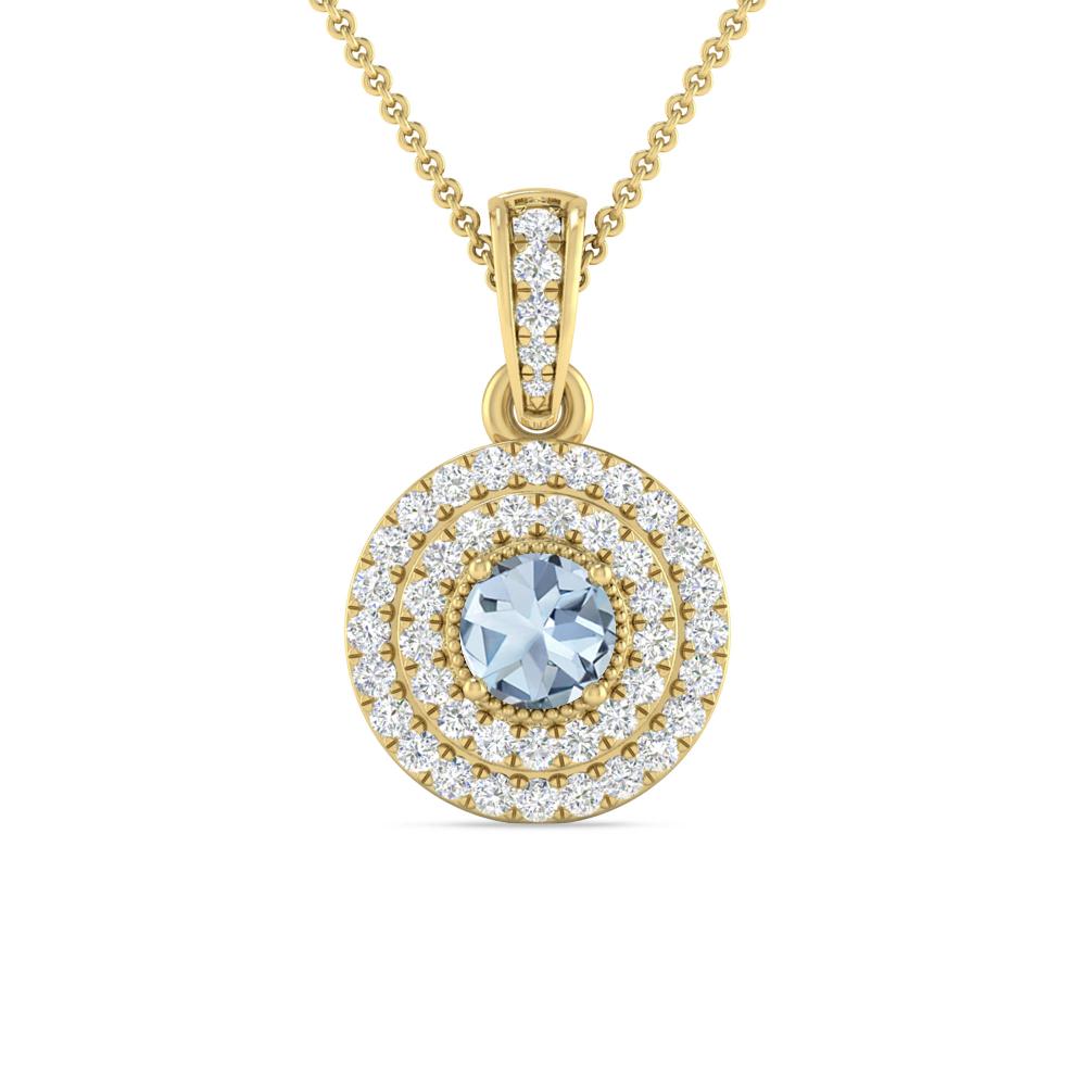 Yellow Gold - Aquamarine