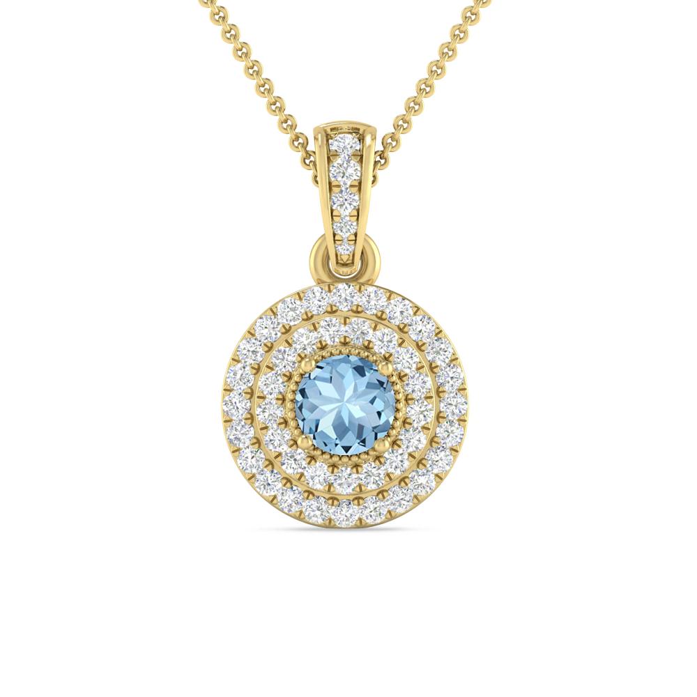 Yellow Gold - Aquamarine