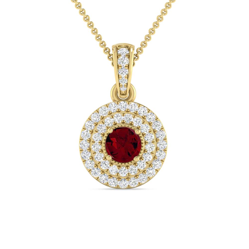 Yellow Gold - Garnet