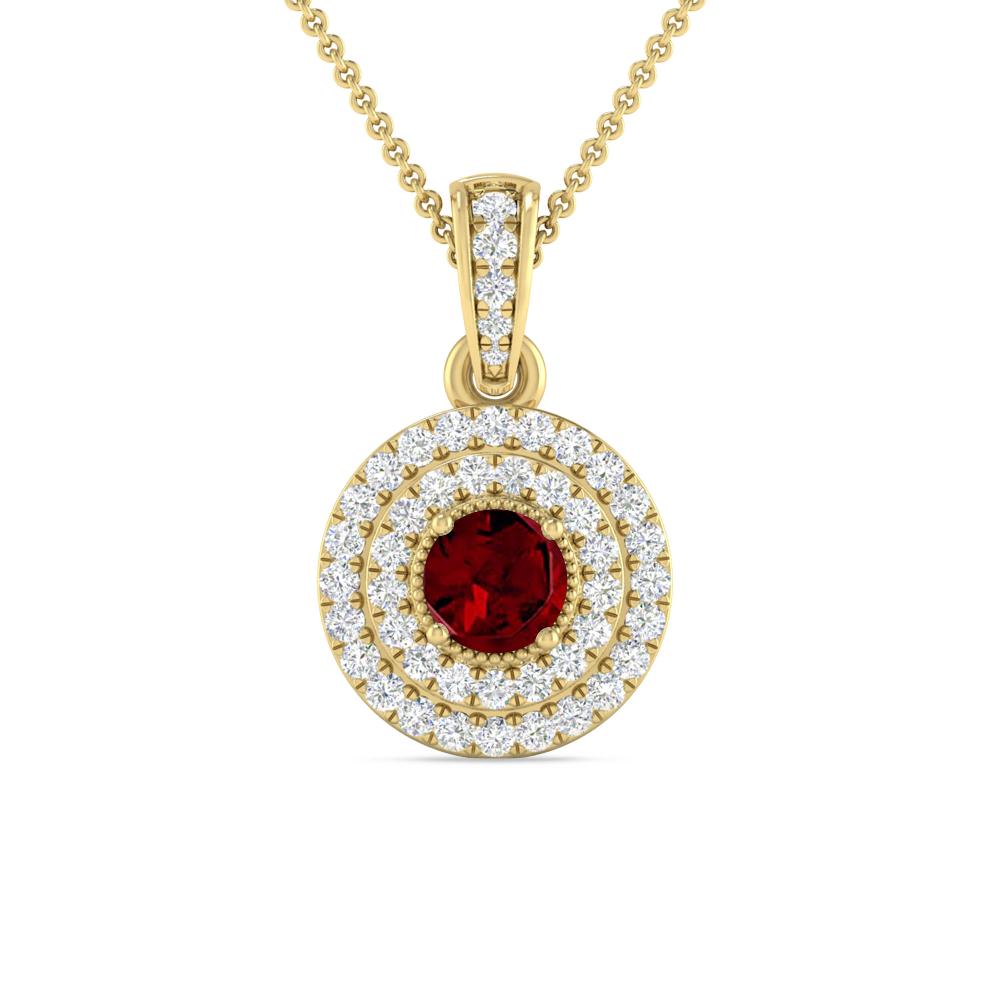 Yellow Gold - Garnet