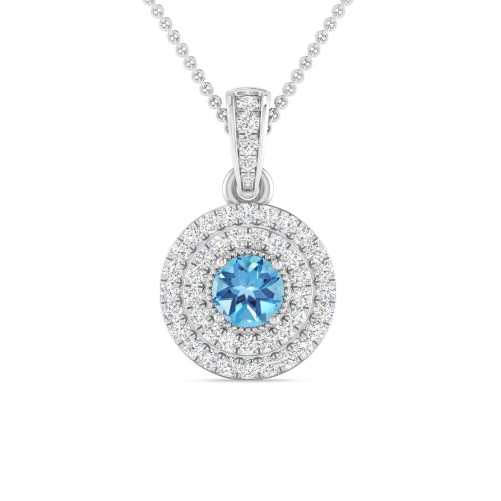 White Gold - Blue Topaz