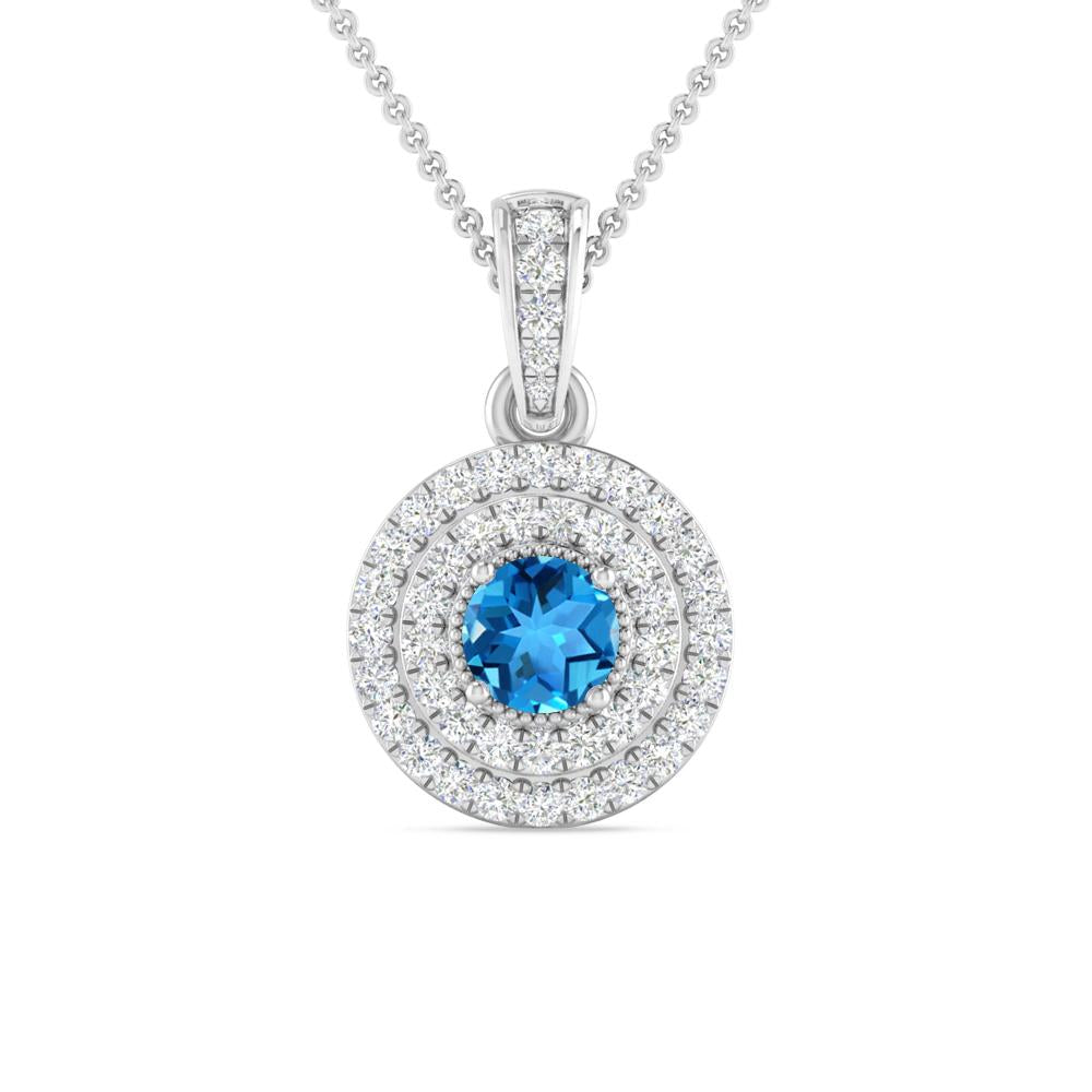 White Gold - Blue Topaz