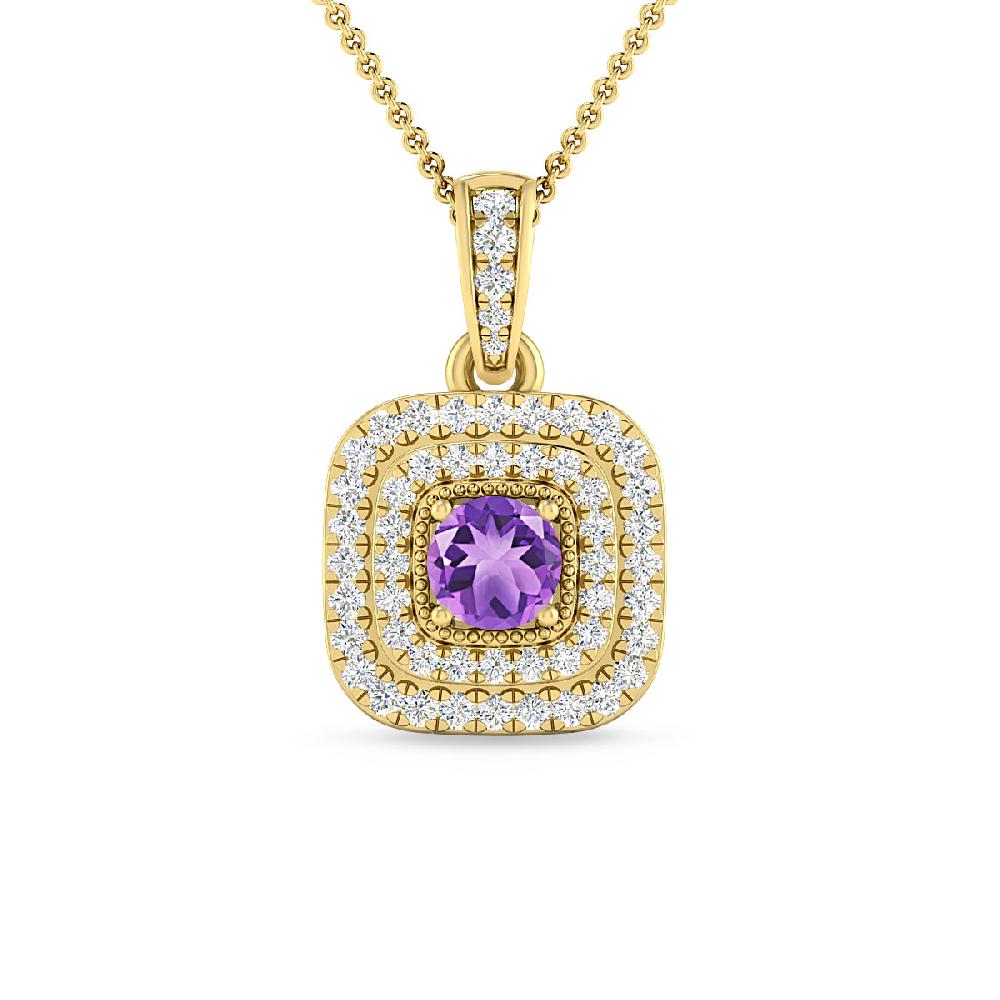 Yellow Gold - Amethyst