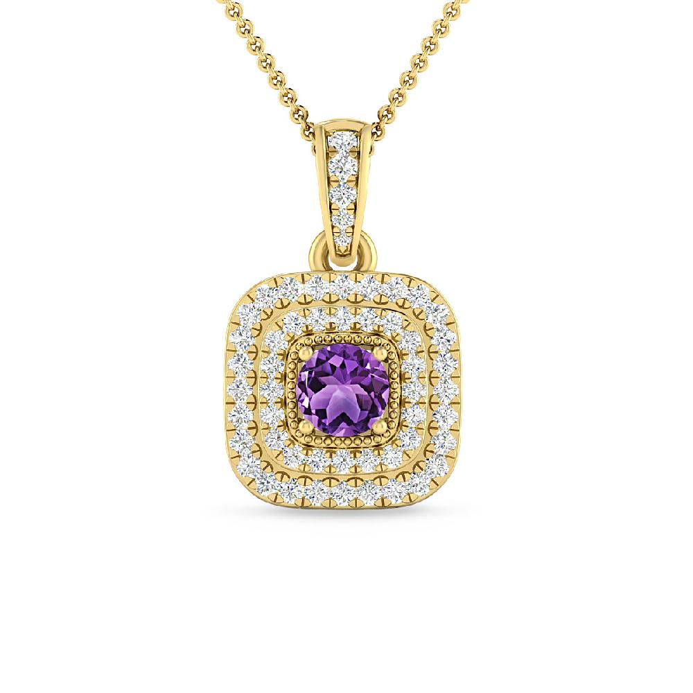 Yellow Gold - Amethyst