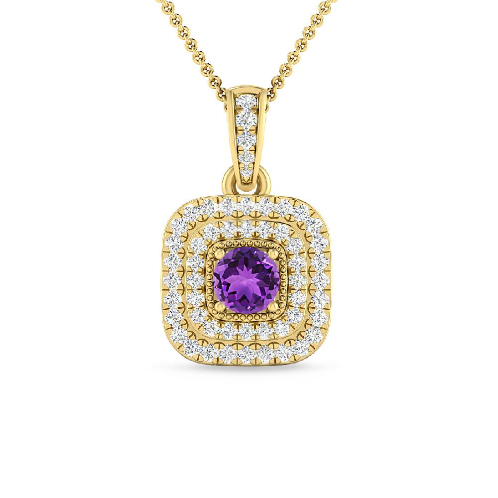 Yellow Gold - Amethyst