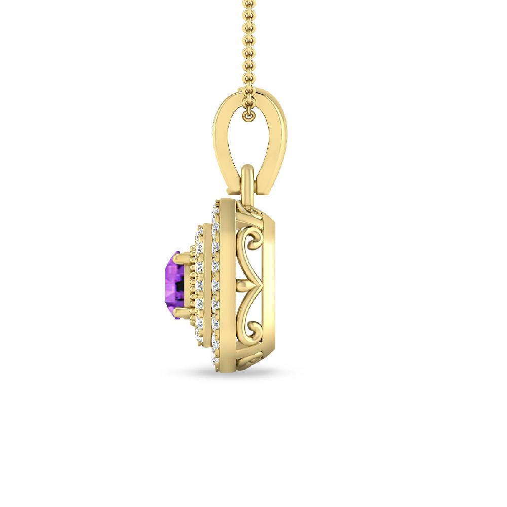 Yellow Gold - Amethyst