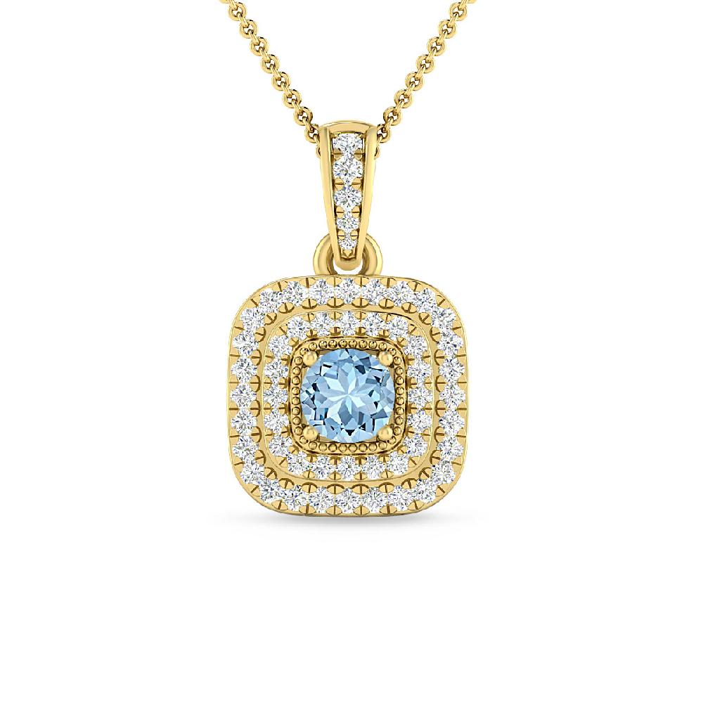 Yellow Gold - Aquamarine