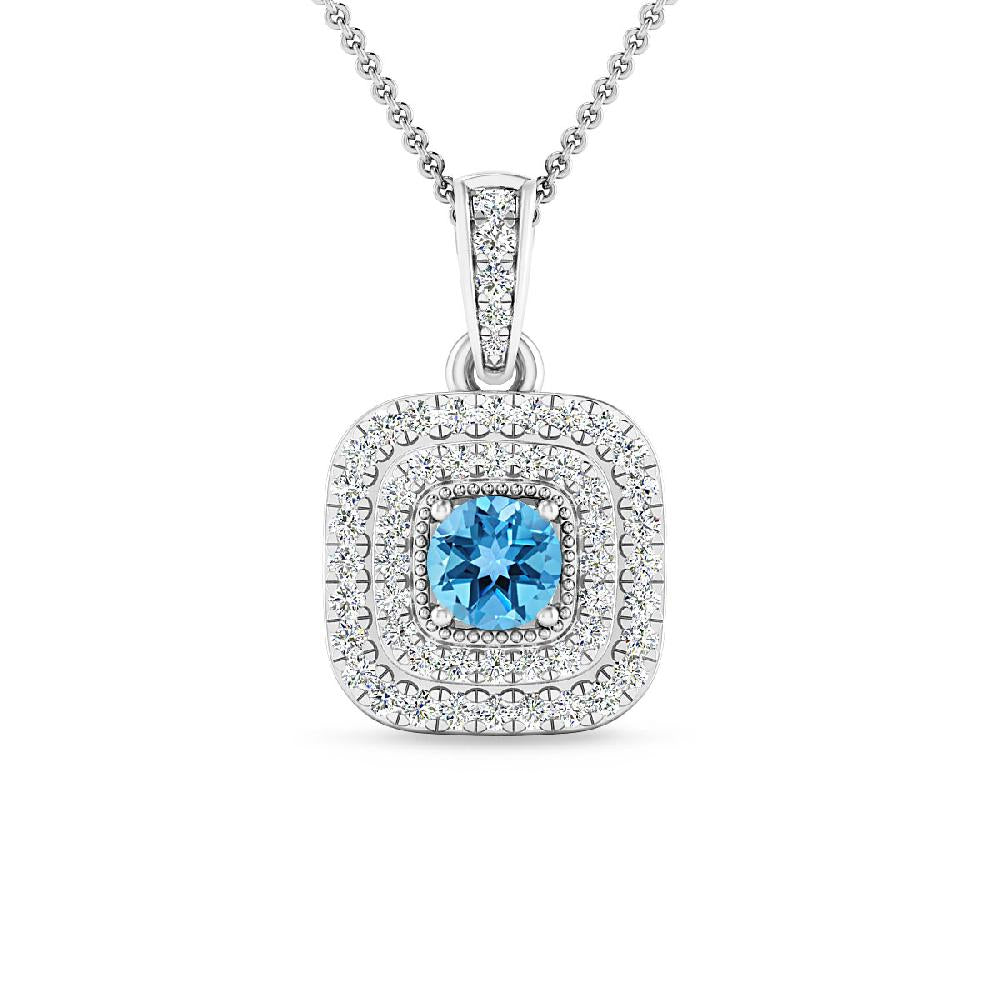 White Gold - Blue Topaz