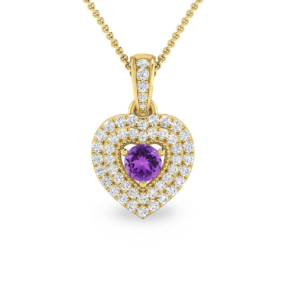 Yellow Gold - Amethyst