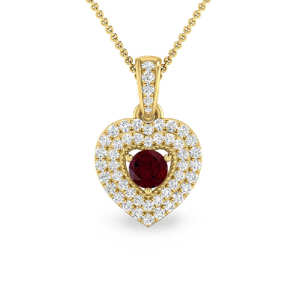 Yellow Gold - Garnet