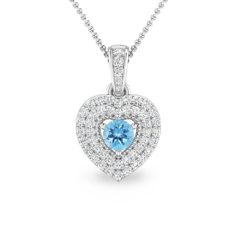 White Gold - Blue Topaz