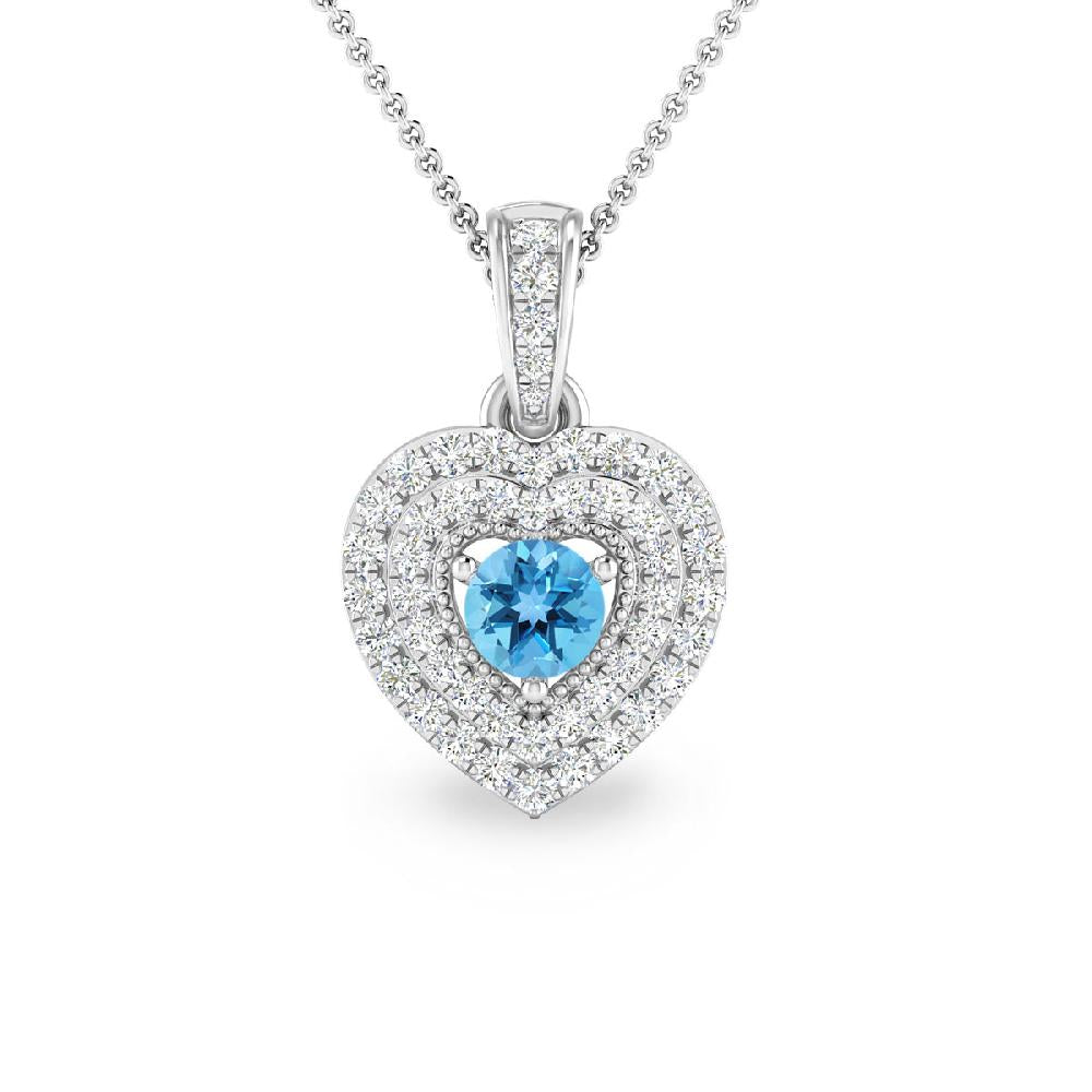 White Gold - Blue Topaz