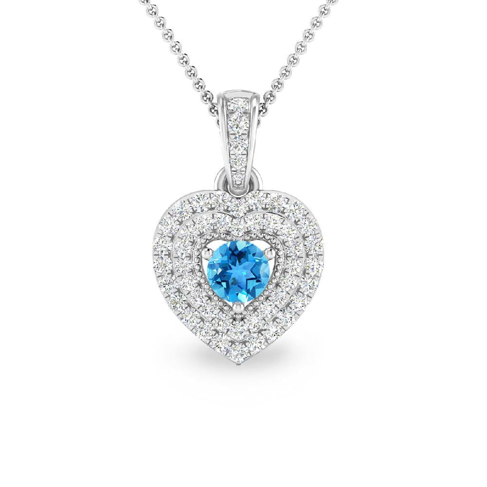 White Gold - Blue Topaz