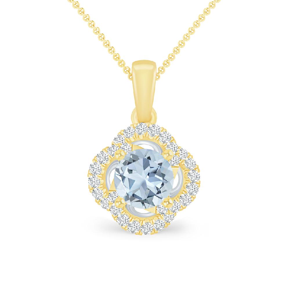 Yellow Gold - Aquamarine
