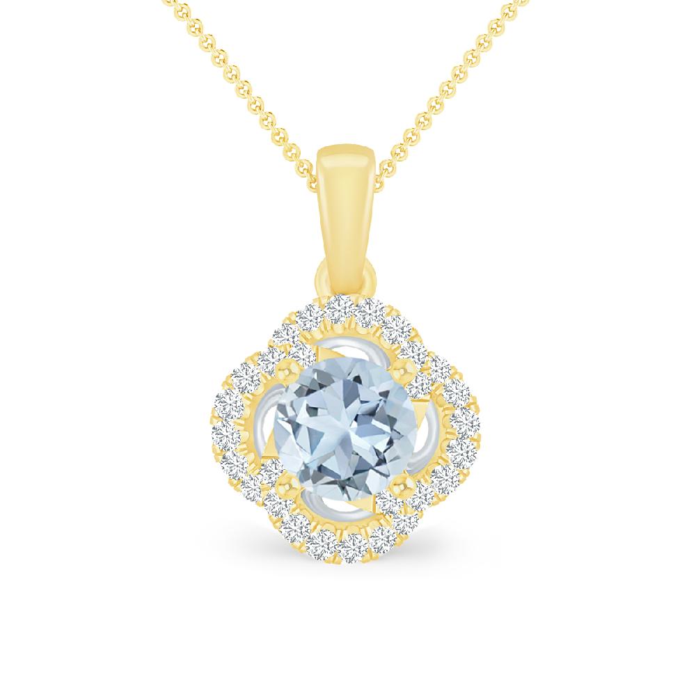 Yellow Gold - Aquamarine