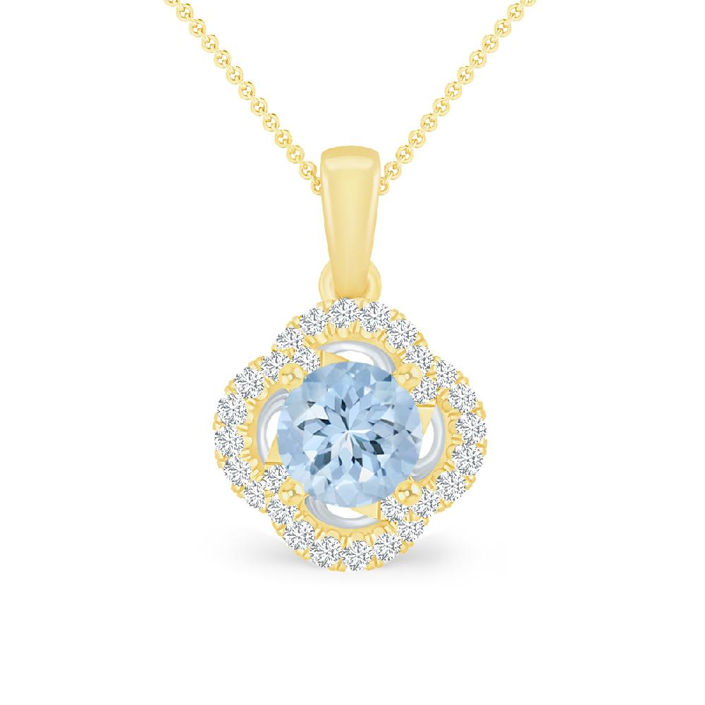 Yellow Gold - Aquamarine