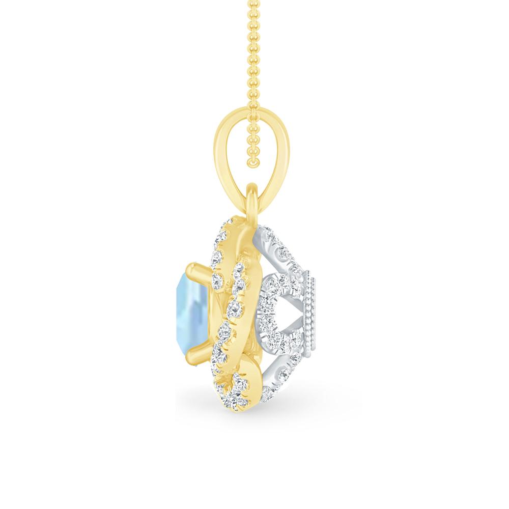 Yellow Gold - Aquamarine