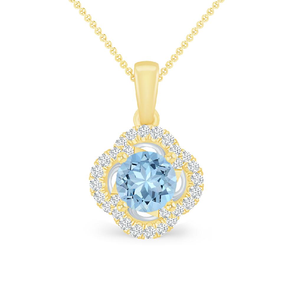 Yellow Gold - Aquamarine