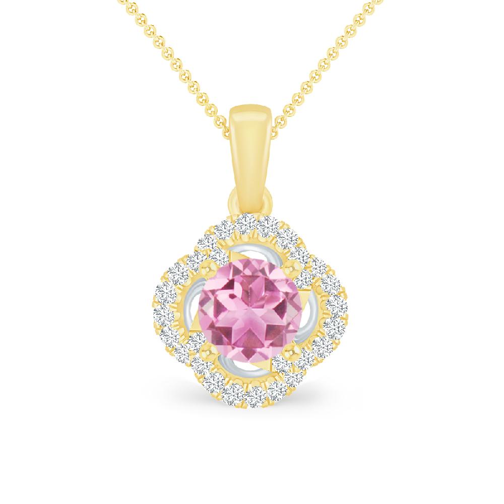 Yellow Gold - Pink Tourmaline