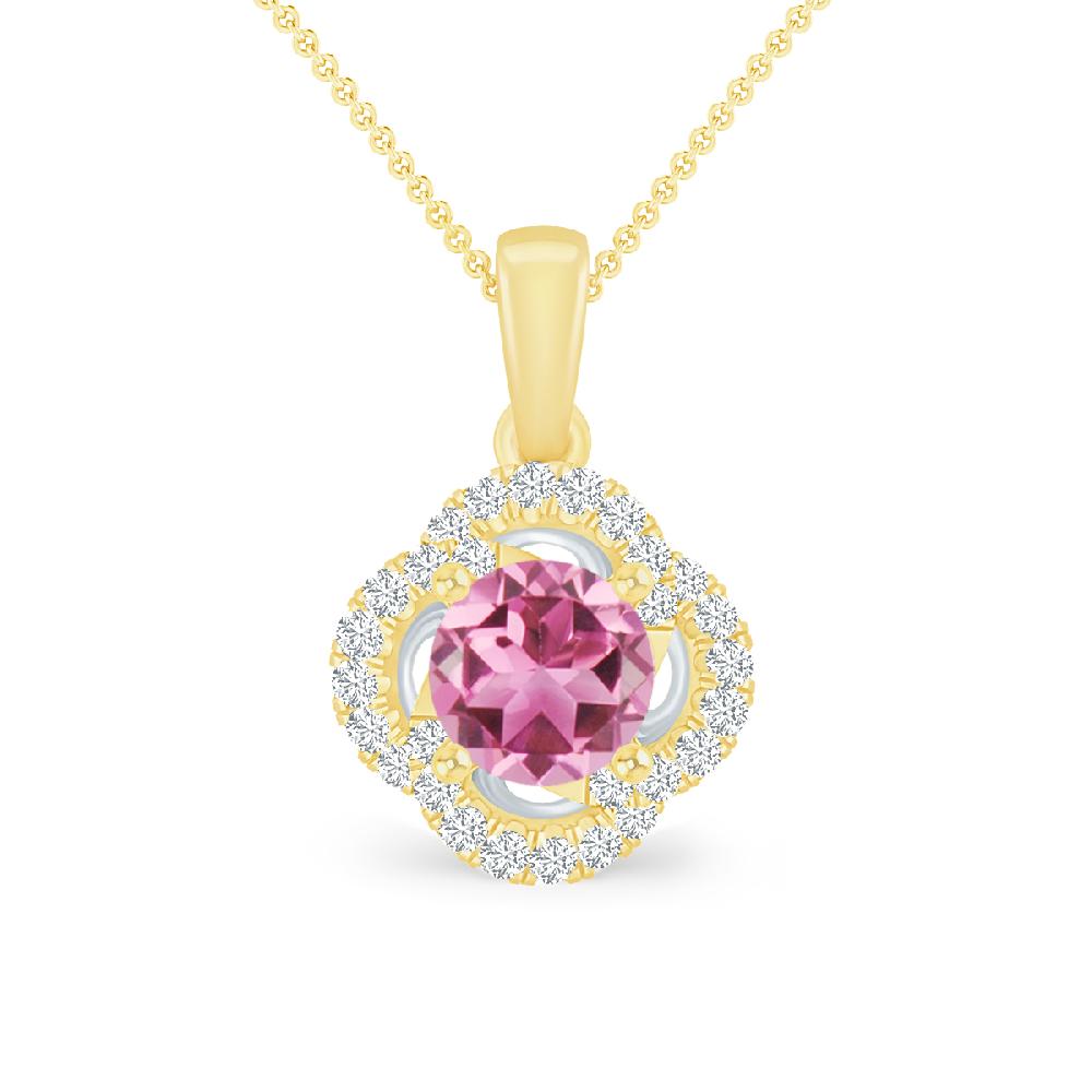 Yellow Gold - Pink Tourmaline