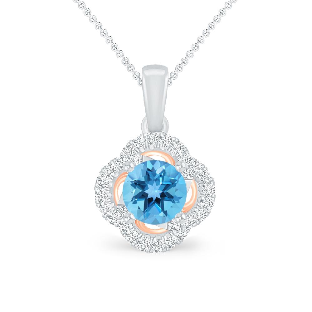 White Gold - Blue Topaz