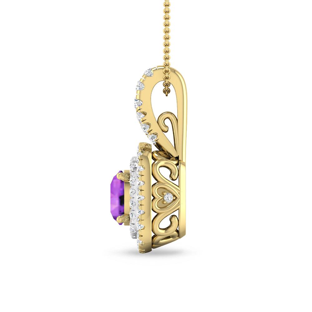 Yellow Gold - Amethyst