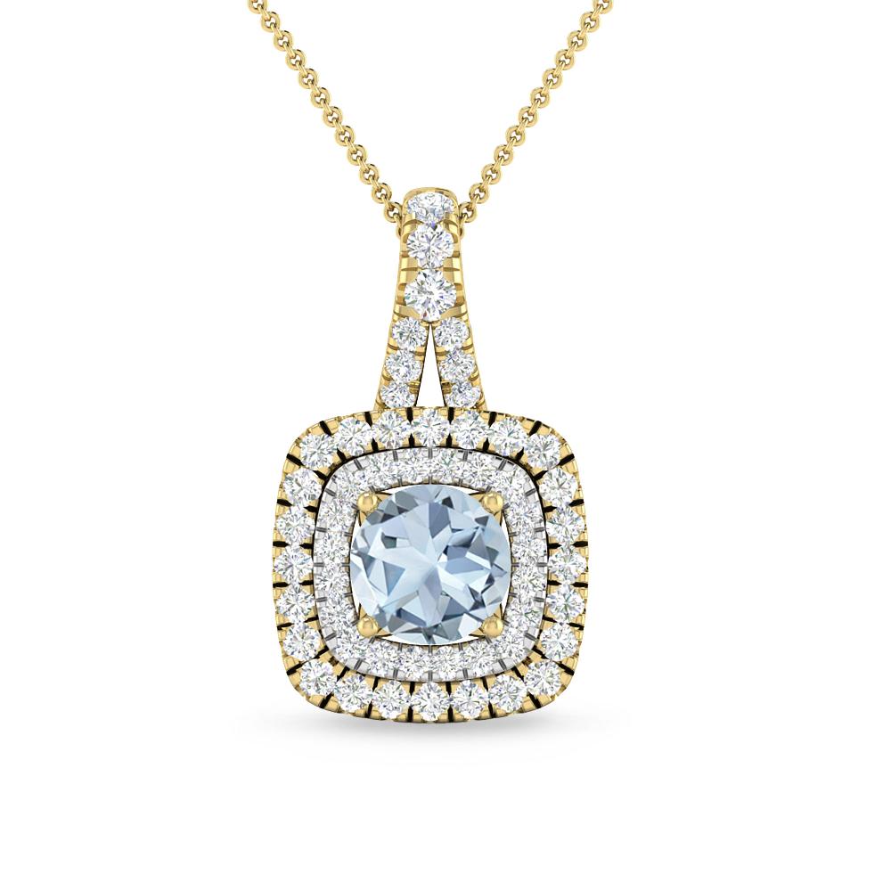 Yellow Gold - Aquamarine