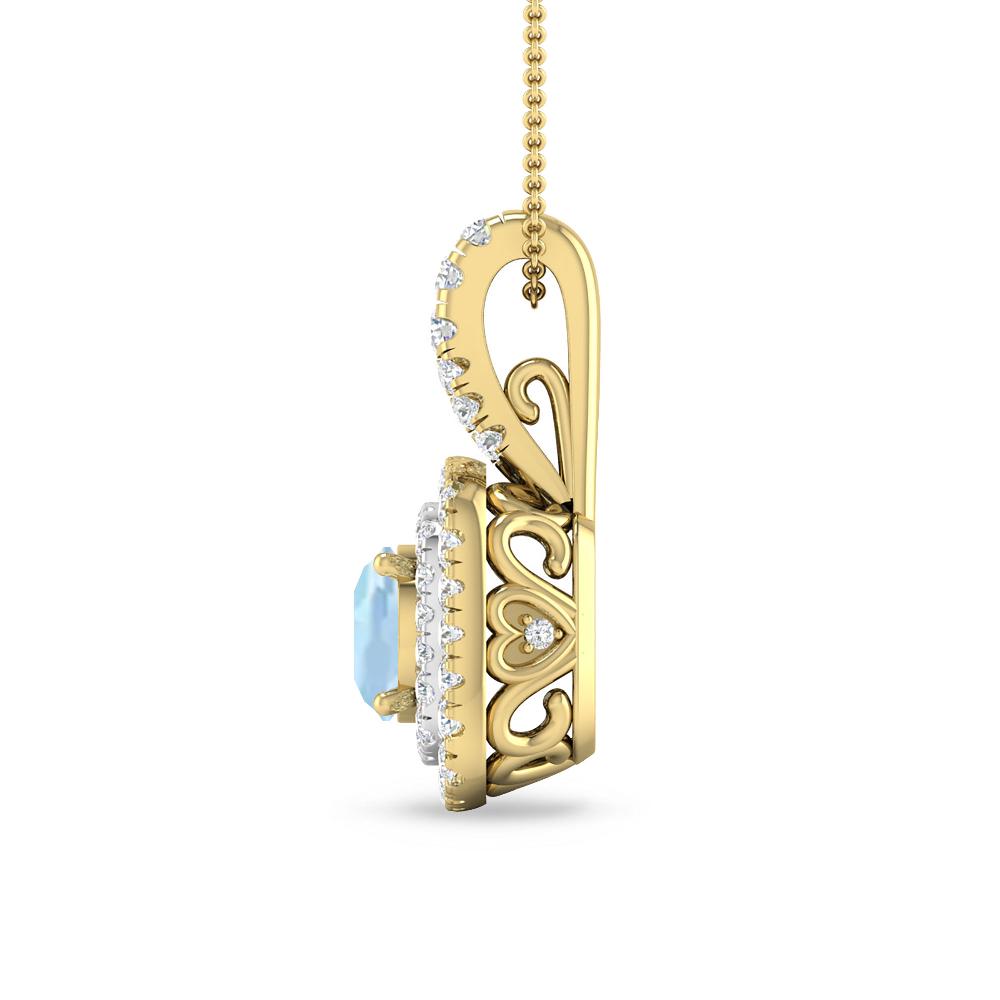 Yellow Gold - Aquamarine