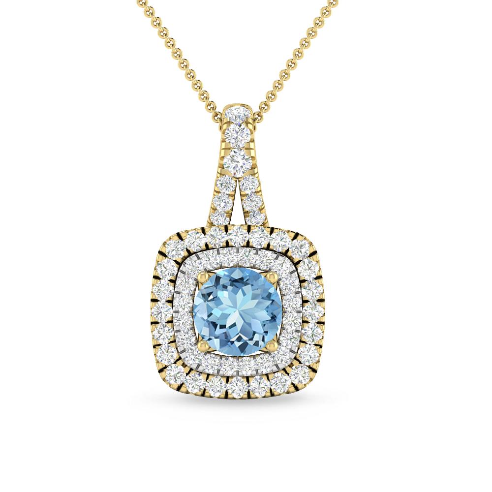 Yellow Gold - Aquamarine