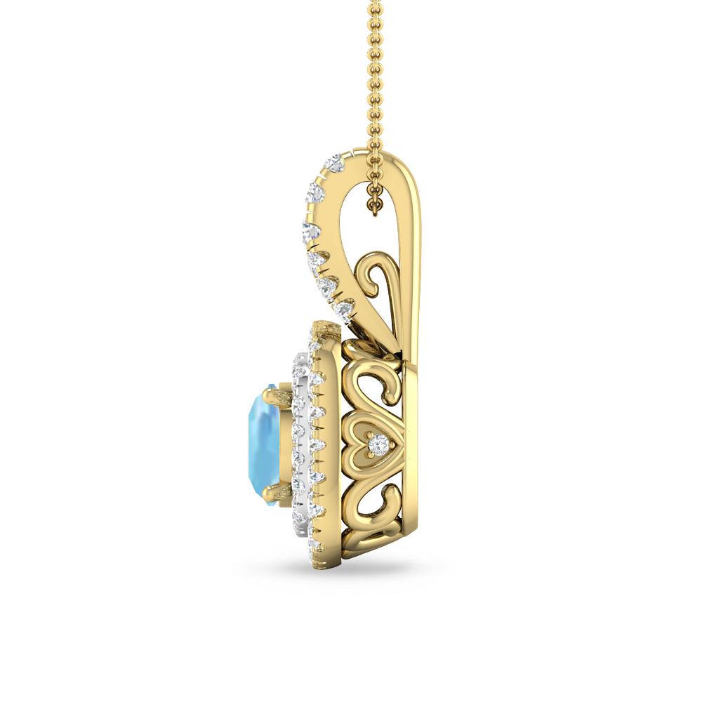 Yellow Gold - Aquamarine