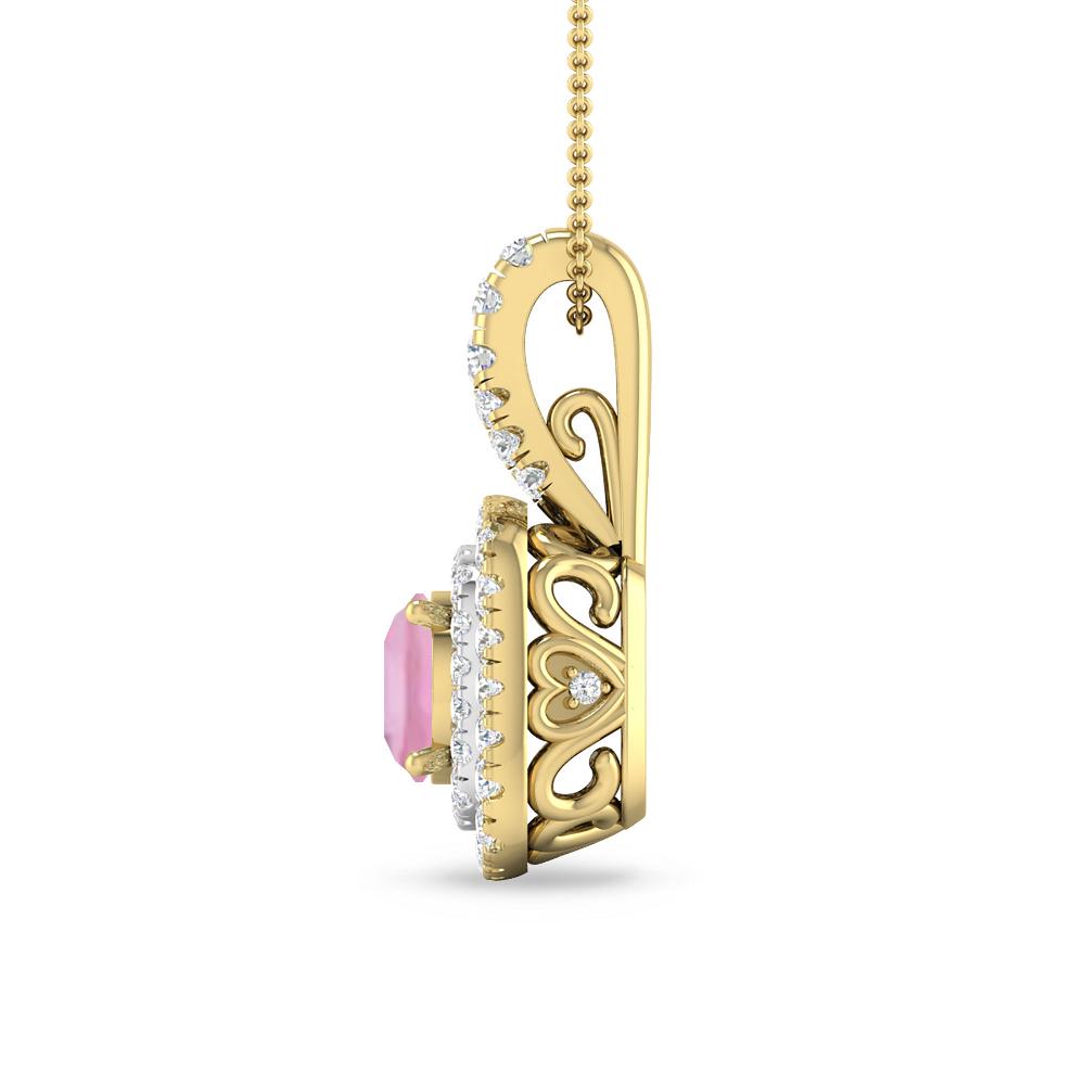 Yellow Gold - Pink Tourmaline