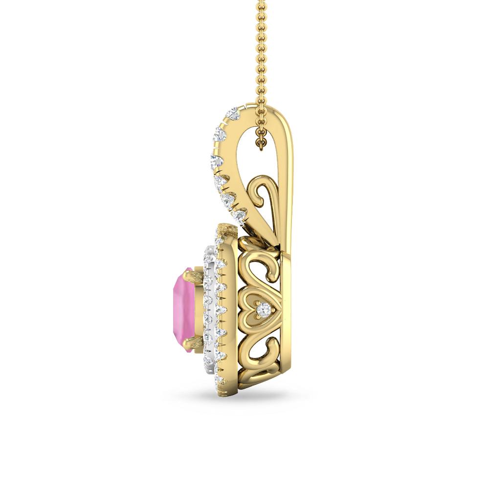 Yellow Gold - Pink Tourmaline