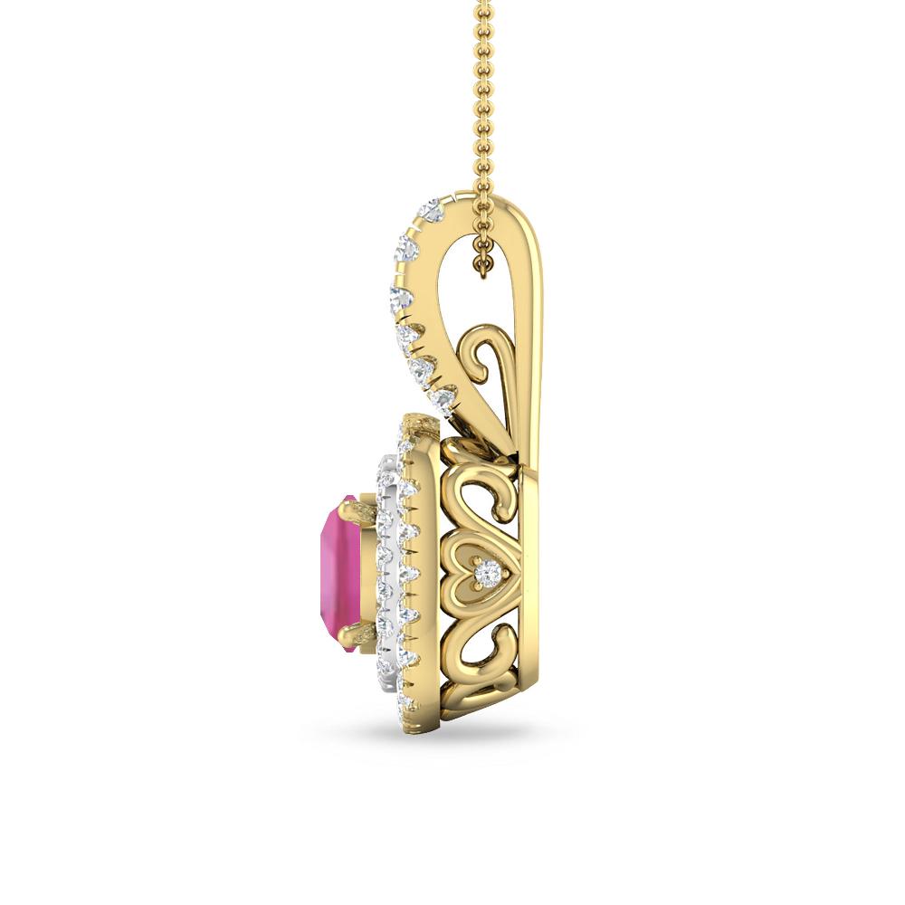 Yellow Gold - Pink Tourmaline