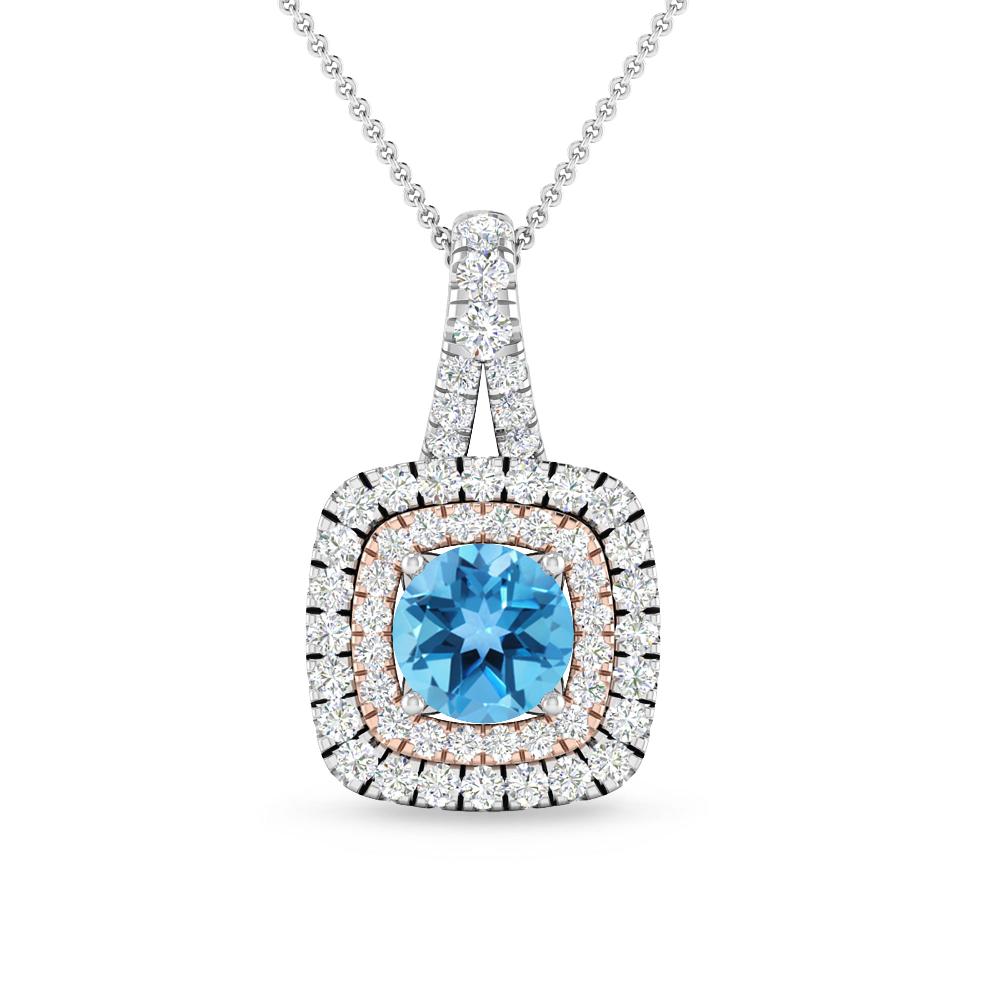 White Gold - Blue Topaz