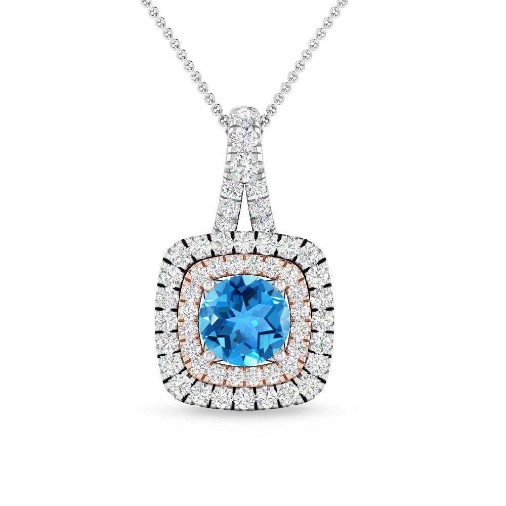 White Gold - Blue Topaz