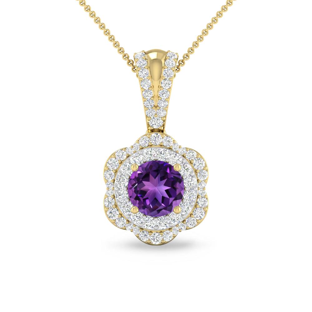 Yellow Gold - Amethyst